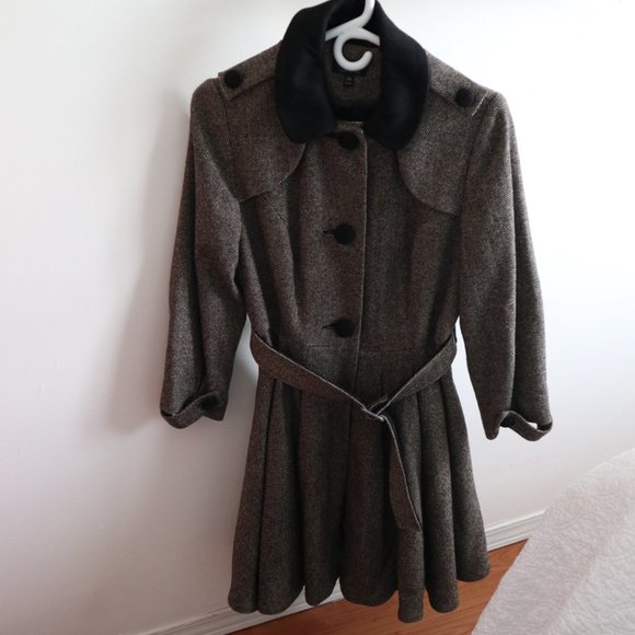Topshop Tweed Coat - Picture 4 of 10